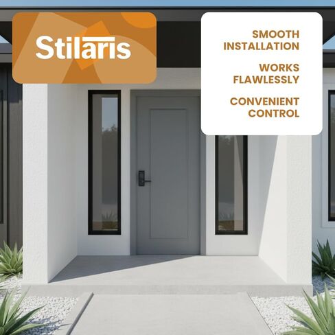 Stilaris Fingerprint Door Lock with Keypad Handle – Keyless Entry Door Knob Replacement, 4-in-1 Biometric Smart Lock for Bedroom, Home Office & AirBnB, Digital Passcode, Key Card & Backup Key Access in Saudi Arabia