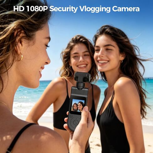 كاميرا صغيرة محمولة للجيب، كاميرا POV بدقة 1080 بكسل للتحكم في التطبيق، كاميرا فيديو يمكن ارتداؤها بعدسة قابلة للدوران لمدونات الفيديو والسفر والحيوانات الأليفة والتسجيل اليومي in Saudi Arabia