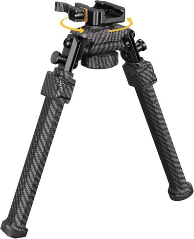 CVLIFE بندقية من ألياف الكربون Bipod Picatinny Bipod للبندقية سريعة الإصدار دوارة 360 درجة وقابلة للإمالة ومستقرة للخارج in Saudi Arabia