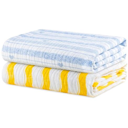 Nintara Baby Swaddle - 100 ٪ من القطن العضوي الممتاز ، 39 "× 39" ، فائقة النفس ، التنفس وخفيفة الوزن ، متعددة الأغراض ، للجنسين ، hypoallergenic ، الهدايا للأطفال حديثي الولادة ، حزمة 2 من 2 in Kuwait