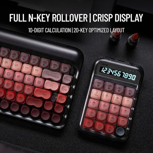 LOFREE Lipstick-Style Tri-Mode Wireless Mechanical Numpad with 4-Level Adjustable Backlight, Hot-Swappable, Rechargeable Wireless Numpad with Bluetooth /2.4G Wireless/USB-C Wired Connection in Saudi Arabia