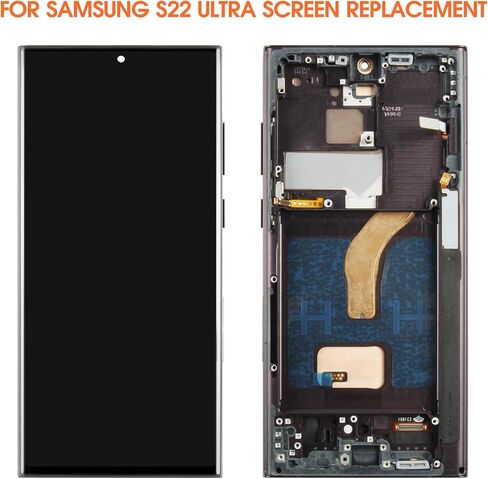 INCELL لهاتف Samsung Galaxy S22 Ultra استبدال الشاشة لهاتف Samsung S22 Ultra LCD Display S908B S908U LCD محول الأرقام شاشة تعمل باللمس مجموعة إصلاح التجميع مع الإطار in Kuwait
