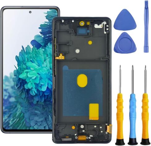 لشاشة Samsung Galaxy S20 FE 5G بديلة مع إطار لشاشة Samsung S20 FE بديلة SM-G781u1 G781a G781w لهاتف Samsung S20 FE LCD محول رقمي شاشة تعمل باللمس مع أدوات in Kuwait