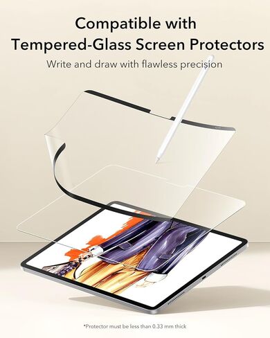 واقي شاشة مغناطيسي بملمس الورق لجهاز iPad Air 13 بوصة M4/M3/M2 (2026/2025/2024، الجيل الثامن/السابع/السادس)، اكتب وارسم مثل على الورق، قابل للفصل، متوافق مع الفيلم المقسى، غير لامع، مضاد للوهج in Saudi Arabia