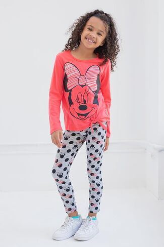 Disney Princess Minnie Mouse Frozen Moana Girls T-Shirt and Leggings 4 Piece Outfit Set Toddler to Big Kid in Saudi Arabia