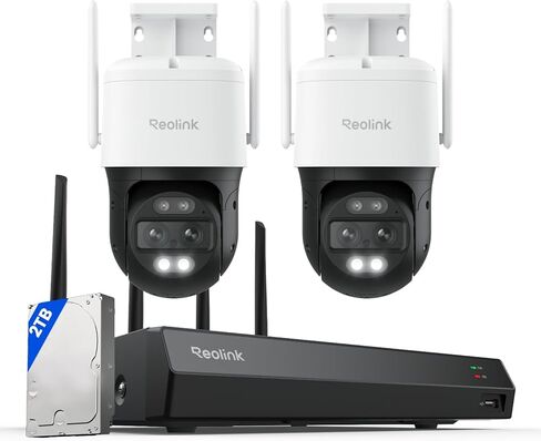 REOLINK TrackMix WiFi x 2 with WiFi NVR Bundle, 8MP Dual Lens Camera with Auto Tracking, 4K 16CH NVR with Bulit-in 2TB HDD in Saudi Arabia