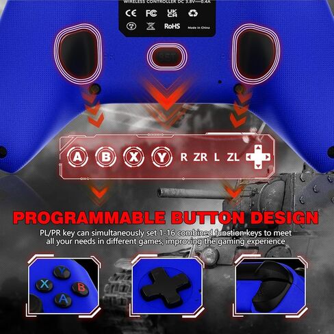 Dinosoo 2 Pack Wireless for Xbox One, Series X|S, & PC, with Turbo, Macro, Dual Vibration Hall Trigger, 3.5mm Audio Jack, Built-in Battery, with 2.4GHz Adapter in Kuwait