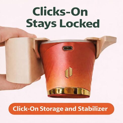 Click-On Base Organizer Stand for Puffco Peak Pro — Secure Anti-Tip Holder with Storage, Right-Hand, Beige in Saudi Arabia