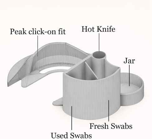 Click-On Base Organizer Stand for Puffco Peak Pro — Secure Anti-Tip Holder with Storage, Right-Hand, Beige in Saudi Arabia