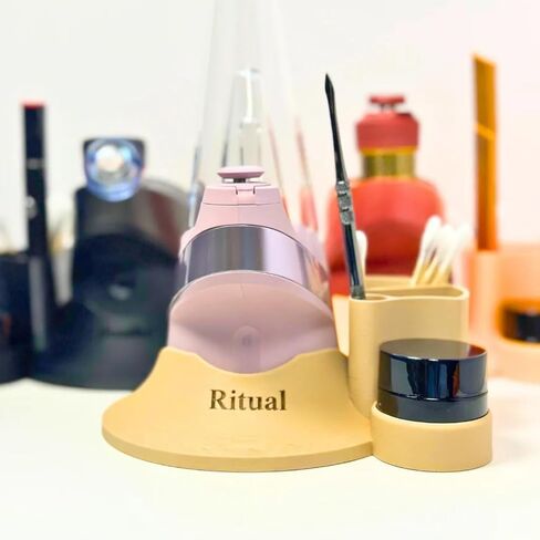 Click-On Base Organizer Stand for Puffco Peak Pro — Secure Anti-Tip Holder with Storage, Right-Hand, Beige in Saudi Arabia