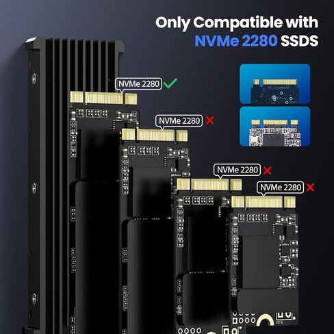 M.2 2280 NVMe SSD Heatsink لأجهزة Samsung 990 Pro/ 990 EVO Plus/ 9100 Pro/ 970 EVO Plus/ 980 PRO/ 860 EVO، مبدد حرارة مبرد للكمبيوتر الشخصي مع وسادة سيليكون حرارية، أسود in Kuwait