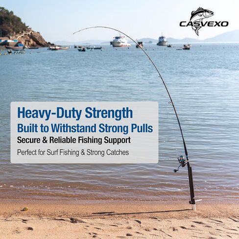 1/2 Pack Aluminum Sand Spikes for Surf Fishing, Beach Fishing Rod Holder, Telescopic and Portable, 2-Stage Adjustable, with Storage Bag in Saudi Arabia