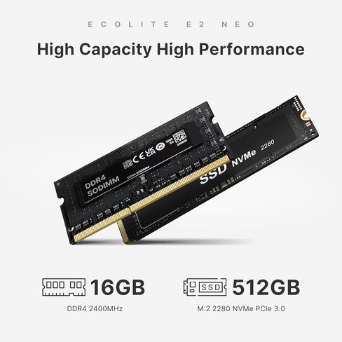 BOSGAME E2 Mini PC, AMD Ryzen 5 3500U (up to 3.7GHz), 16GB DDR4 RAM 512GB NVMe SSD, Desktop Computer 4K Triple Display via Dual HDMI & USB-C, WiFi 5, BT 5.0, Small Form Factor Business Office PC in Saudi Arabia