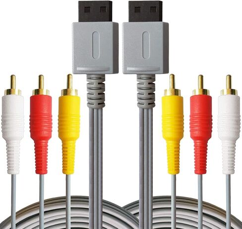 AreMe 2 Packs Composite AV Cable Cord Compatible with Wii and Wii U in Saudi Arabia