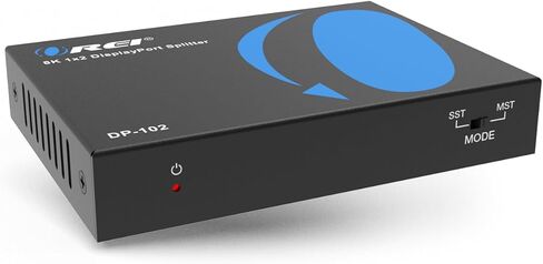 OREI DisplayPort Splitter for Dual Monitors – DP Splitter 1 in 2 Out, DisplayPort to DisplayPort Splitter 8K@30Hz Dual 4K@60Hz, Dual Monitor Splitter MST/SST DisplayPort Switch (DP-102) in Saudi Arabia