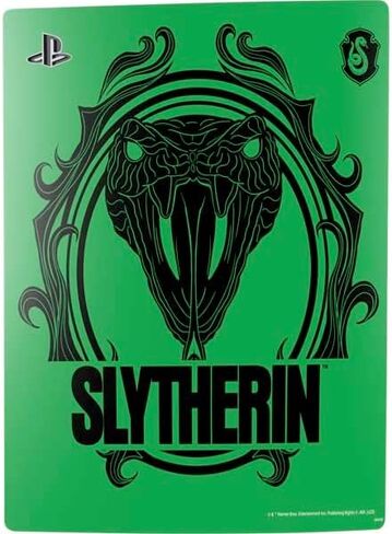 ملصق Skinit المخصص للألعاب متوافق مع وحدة تحكم PS5 - تصميم توضيحي مرخص رسميًا من Warner Bros Slytherin in Saudi Arabia