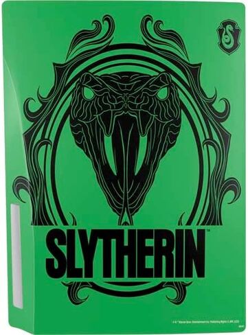 ملصق Skinit المخصص للألعاب متوافق مع وحدة تحكم PS5 - تصميم توضيحي مرخص رسميًا من Warner Bros Slytherin in Saudi Arabia