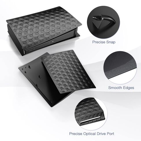 TESSGO PS 5 Disc Edition Cellular Black Face Plates Cover Shell Case for Play Station 5 Console in Saudi Arabia