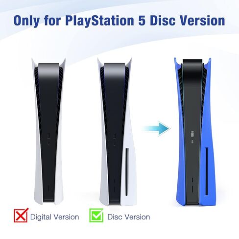 حافظة TESSGO 5 Disc Edition ذات غطاء أزرق للوجه لوحدة تحكم Play Station 5 in Saudi Arabia