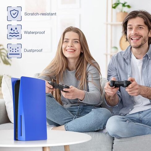 حافظة TESSGO 5 Disc Edition ذات غطاء أزرق للوجه لوحدة تحكم Play Station 5 in Saudi Arabia