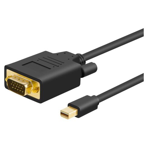 16FT Mini DisplayPort to VGA Cable 5m, Mini DP 1.2 to VGA Adapter Cord Gold-Plated Connectors, Compatible with MacBook Pro/Air, Surface Pro, Monitor, Projector, Black in Saudi Arabia