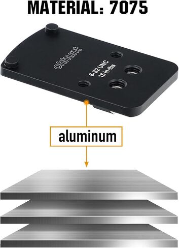 ohhunt Adapter Plate Compatible with RMR Footprint Red Dots | Compatible with Non-MOS Version | Dovetail Optics Mounting Adapter in Saudi Arabia