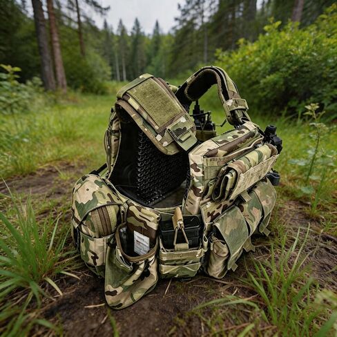 2-piece Ventilated Cooling Pads, 11.49x11.81 inches, Breathable mesh Lining, Customizable Plastic Pads with Elastic Cords.Helps Increase air Circulation Under Tactical Gear in Saudi Arabia