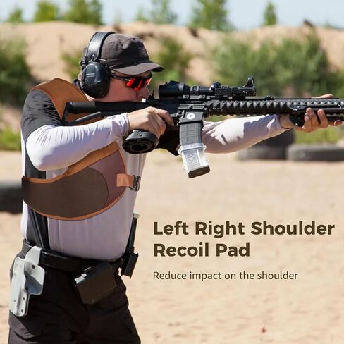 وسادة الارتداد للكتف من OMISTAR Shotgun، وسادة الكتف اليمنى اليسرى، وسادة إطلاق نار قابلة للتعديل، تصميم سريع الملاءمة، حشوة سترة واقية للرجال للصيد في نطاق البندقية in Kuwait