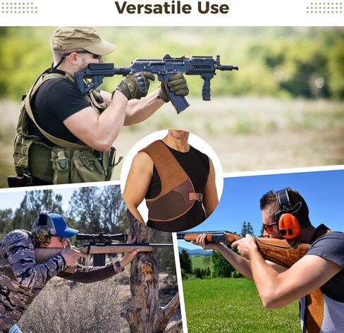وسادة الارتداد للكتف من OMISTAR Shotgun، وسادة الكتف اليمنى اليسرى، وسادة إطلاق نار قابلة للتعديل، تصميم سريع الملاءمة، حشوة سترة واقية للرجال للصيد في نطاق البندقية in Kuwait