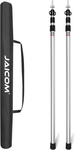 JAICOM أعمدة قماش القنب القابلة للتعديل، أعمدة خيمة للتخييم، مجموعة من 2، 7'6" أعمدة تصغير لقماش القنب، والمأوى، والمظلة، والخيمة، والمظلة، والمشي لمسافات طويلة، وذبابة المطر الأرجوحة in Kuwait