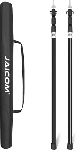 JAICOM أعمدة قماش القنب القابلة للتعديل، أعمدة خيمة للتخييم، مجموعة من 2، 7'6" أعمدة تصغير لقماش القنب، والمأوى، والمظلة، والخيمة، والمظلة، والمشي لمسافات طويلة، وذبابة المطر الأرجوحة in Kuwait