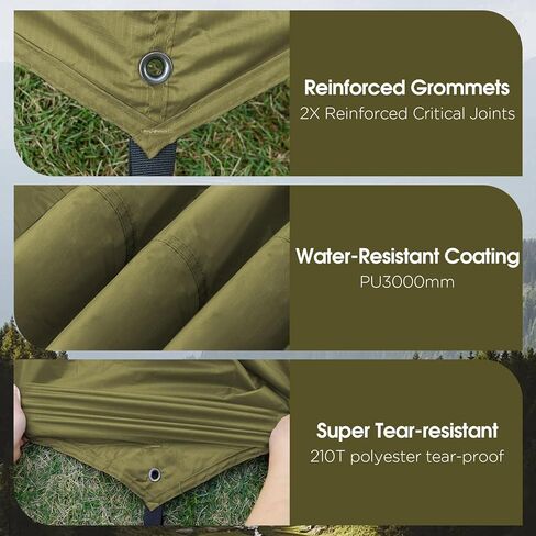 JAICOM Waterproof Hammock Rain Fly, Portable Camping Tarp - 12ft x 9.5ft Large Camp Tarp with Tent Stakes & Trap Clip & Guy Lines, Ultralight Shelter for Backpacking, Outdoor Shade in Saudi Arabia