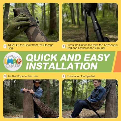 Portable Hunting Chair, Low Down Hunting seat, Turkey Hunting Gear, Hammock Chair for Deer, Hunting Essentials in Saudi Arabia