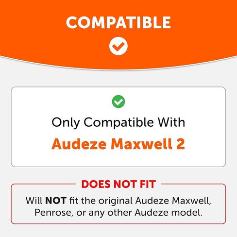 WC Freeze V2 Maxwell 2 – Cooling Gel Replacement Earpads Compatible with Audeze Maxwell 2 Headphones by Wicked Cushions | Freeze V2 Cooling Fabric | Black in Saudi Arabia