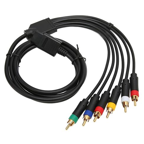Multifunctional RGB RGBS Composite Cable Cord with 4 BNC Heads, Durable Material, for NGCN64/SFCSNES Accessories in Saudi Arabia