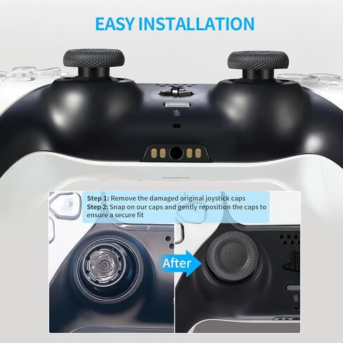 10 قطع من أغطية قبضة عصا التحكم البديلة لجهاز تحكم PS4 PS5 - نفس النمط مثل الأصلي - أجزاء ملحقات عصا الإبهام غير القابلة للانزلاق لجهاز Dualshock 4، Dual Sense، Dualsense Edge in Kuwait