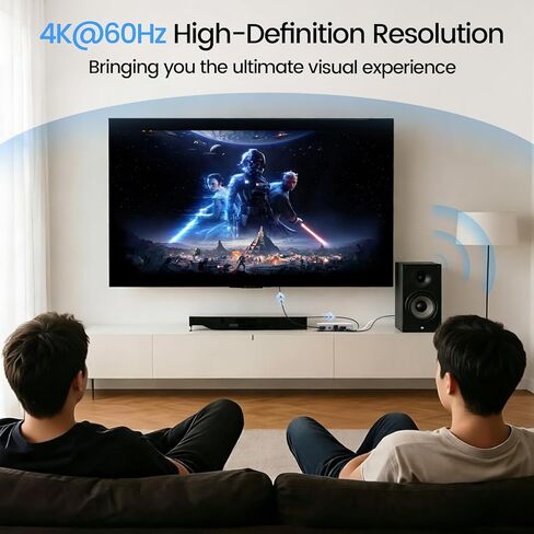 مستخرج صوت MOSWAG HDMI، 4K60 HDMI إلى محول مقسم صوت AUX بصري 3.5 مم، أبيض، متوافق مع PS5، Switch، مشغل Blu-ray، جهاز فك التشفير، Windows، Mac، التلفزيون الذكي، جهاز العرض (بدون ARC) in Saudi Arabia
