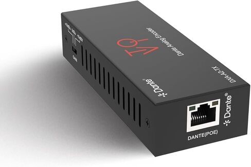 ToVi Dante Analog Audio Encoder - 2-Channel Analog to Dante/AES67 Audio Over IP Converter - Balanced/Unbalanced Input with 3-Level Gain - 24-bit 44.1/48/96kHz (DXA-A2-TX) in Saudi Arabia