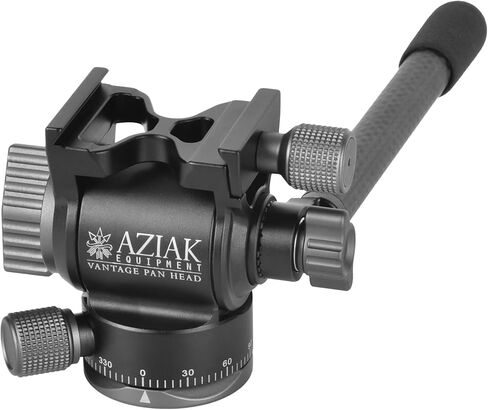 رأس Aziak Equipment Vantage Pan Head - رأس حامل ثلاثي الأرجل خفيف الوزن ومتين للزجاج السلس والتسجيل من حامل ثلاثي الأرجل. in Kuwait