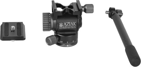 رأس Aziak Equipment Vantage Pan Head - رأس حامل ثلاثي الأرجل خفيف الوزن ومتين للزجاج السلس والتسجيل من حامل ثلاثي الأرجل. in Kuwait