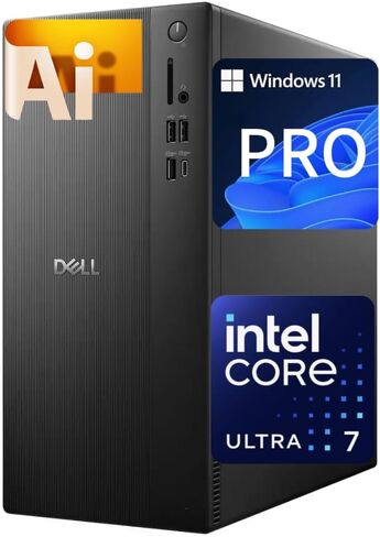 Dell Secure & Productive Business Tower Desktop, Intel 10-Core Ultra 5 225, 16GB DDR5 RAM, 1TB Storage(512GB SSD & 512GB External), HDMI, DP, Wi-Fi 6, RJ45, USB-C, Headset Jack, Windows 11 in Kuwait