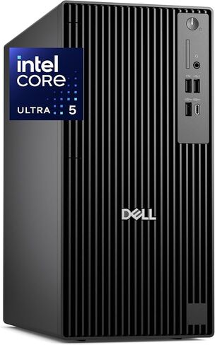 Dell Pro Tower Plus QBT1250 Business Desktop, Intel Core Ultra 5-235, 32GB DDR5 RAM, 1TB PCIe SSD, DVDRW, 3x4K DP, Copilot AI Assistant, TPM 2.0, 2X Type-C,Windows 11 Pro for Workstation in Kuwait
