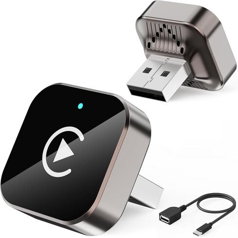 (2026 Upgraded) Wireless CarPlay Adapter for Apple iPhone＆Android, Small Size,Plug and Play,Fast and Stable Connection Wireless Adapter for CarPlay＆Android-No Latency to Screen(Black) in Saudi Arabia