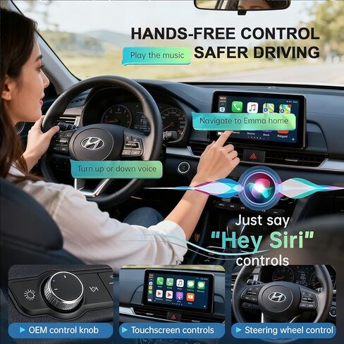 محول CarPlay اللاسلكي لجهاز Apple iPhone يتحول من سلكي لمحول Apple Carplay اللاسلكي اتصال تلقائي، التوصيل والتشغيل، لا يوجد تأخير في الشاشة، متوافق مع iOS 10+ يأتي مع منفذ USB-A/Type-C in Saudi Arabia