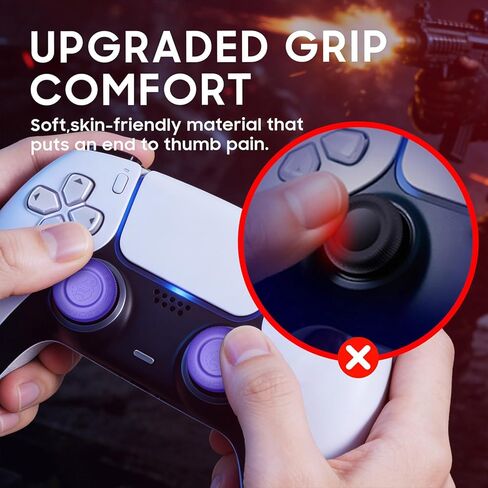 Thumb Grips for PS5, PS4, Nintendo Switch Pro Controller - Joystick Caps Analog Stick Cap for Anti-Slip Anti-Scratch Silicone Controller Accessories, 3 Pairs (6-Pack) in Saudi Arabia