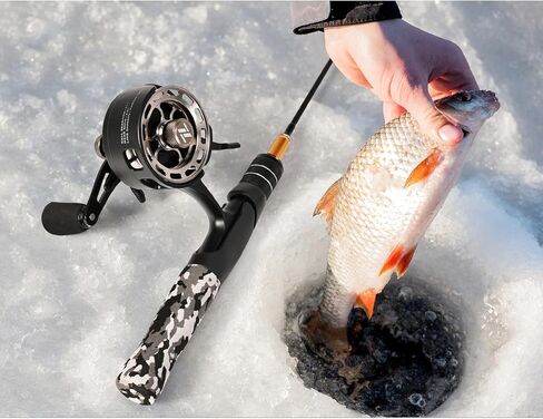 HUIOP Ice Fishing Reels 3.2:1 Gear Ratio Ultra Smooth 3+1 Ball Bearings Fishing Reel in Saudi Arabia
