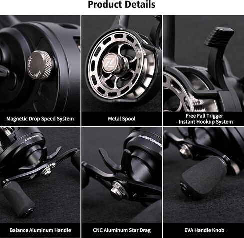 HUIOP Ice Fishing Reels 3.2:1 Gear Ratio Ultra Smooth 3+1 Ball Bearings Fishing Reel in Saudi Arabia