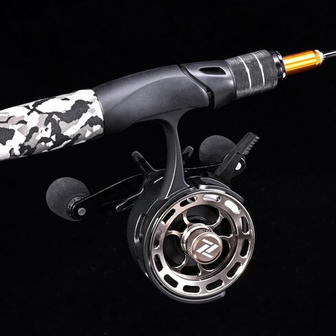 HUIOP Ice Fishing Reels 3.2:1 Gear Ratio Ultra Smooth 3+1 Ball Bearings Fishing Reel in Saudi Arabia