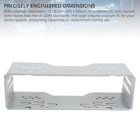 Universal ISO 1DIN Car Stereo Radio Installation Cage Metal Mounting Bracket Holder for Single Din Stereo Systems 178mm x 50mm x 68mm in Saudi Arabia