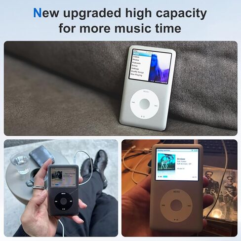 900mAh 616-0232 Battery Replacement Compatible with iPod 5th -7th Generation Video Classic A1136 A1238 (5th 30GB 6th 80GB 6.5th 120GB 7th 160GB) with Repair Tool Kits in Saudi Arabia